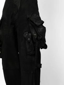 Julius pantalon cargo à fini enduit