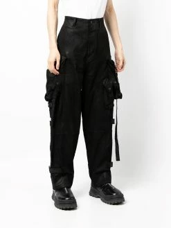 Julius pantalon cargo à fini enduit