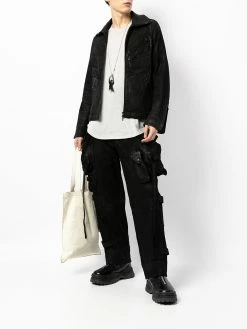 Julius pantalon cargo à fini enduit