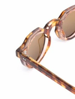 Lesca lunettes de soleil Crown Panto à monture ronde